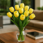 Luxury Artificial Tulip Flower Bunch for Home Decoration – Real Touch Faux Tulips for Vase & Gifting.
