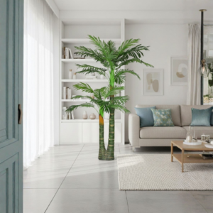 5-feet artificial palm plant in a modern living room.