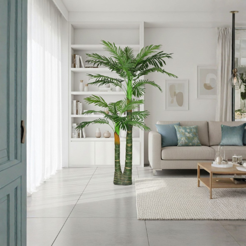 5-feet artificial palm plant in a modern living room.