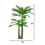 5-feet artificial palm plant in a modern living room.