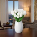 Elegant Artificial Tulip Flowers for Home Décor – Premium Faux Tulip Bouquet for Vase & Table Decoration.