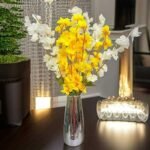 Artificial cherry blossom flower bunch in pink and white for home and event decoration.