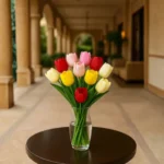 Luxury Artificial Tulip Flower Bunch for Home Decoration – Real Touch Faux Tulips for Vase & Gifting.