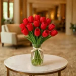 Elegant Artificial Tulip Flowers for Home Décor – Premium Faux Tulip Bouquet for Vase & Table Decoration.